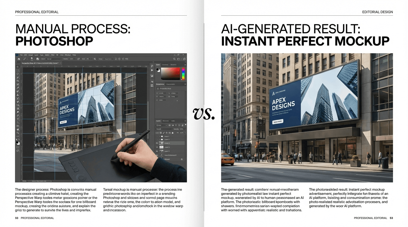 Mockup IA vs Photoshop: que herramienta para tus visuales publicitarios?